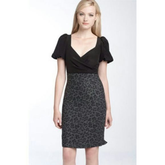 Rebecca Taylor Dresses & Skirts - Rebecca Taylor Cheetah Me Good Wool Cocktail Dress